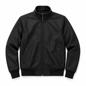 Dawnray <b>Men's</b> Yellow Black Color Blocking Varsity <b>Jacket</b> Full-Zip Stand Collar Sporty Style Autumn Windproof <b>Lightweight</b> - Product Image 5