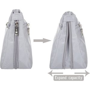 Organizer Espandibile XL Beige Grigio in Nylon per Borse - Inserto Modellante Fai-da-te per Borsa a Mano, Organizer per Borsa, Borsa nella Borsa - Product Image 2