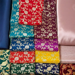 ผ้าซาตินแจ็คการ์ดสุดหรูสำหรับชุดสูทและการแต่งกายเนื้อนุ่มเงางามเรียบเนียนมีตัวเลือกสีที่หลากหลายสำหรับชุดเจ้าสาวและชุดราตรี - Product Image 1