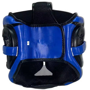 Nuevo Protector de Cabeza Profesional para Boxeo, con Logotipo Personalizado, en Color Negro y Azul, de Cuero, para Protección en Golpes - Product Image 4