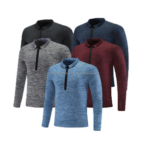 Custom Men's Half <b>Zip</b> Long Sleeve Running T <b>Shirt</b> - Product Image 3