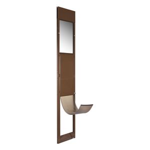 Porta per Cani con Telaio in Lega di Alluminio per Vetro Scorrevole 75 7/8 80 11/16, Altezza Regolabile, Design Francese, Cerniere Girevoli in Ferro con Serratura - Product Image 1