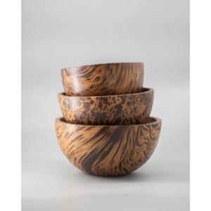 Tazón de servir de madera de acacia sólida y duradera, tazón redondo profundo de madera para servir ensalada, fruta y pan. - Product Image 6