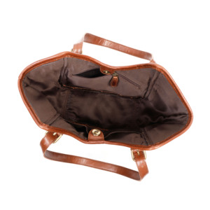 Brown Full-Grain <b>Leather</b> Tote Bag – Minimalist Everyday Shoulder <b>Purse</b> Large <b>Leather</b> Bucket Bag, Handmade Minimal Satchel, Every - Product Image 5