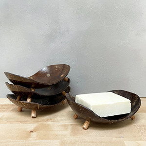 Jabonera económica de cáscara de coco, bandeja para jabones, soporte ecológico para baño. - Product Image 5