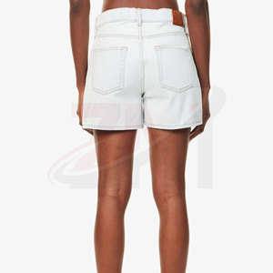 Colección de Ropa de Verano de Estilo Desgastado y Talle Alto: Shorts de Mezclilla Premium para Mujer, Ajuste Cómodo, Tela de Mezclilla Suave e Informal - Product Image 3