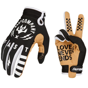 Gants de course Bad Company à doigts entiers, noirs, en PU, antidérapants, avec fermeture auto-agrippante, unisexes, pour motocross et cyclisme - Product Image 2