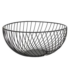 Panier à fruits rond en fer forgé noir, panier de rangement en fil métallique, fait main et personnalisable, vente en gros - Product Image 5
