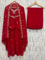 Magnifique robe Anarkali indienne pakistanaise en tissu Georgette, avec un imprimé numérique élégant, pour mariage, occasions décontractées, vêtements traditionnels pour femmes