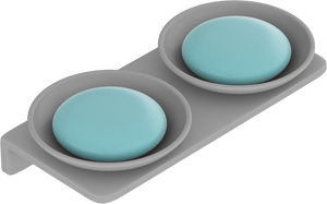 Twin Circular Soap Saver with Rust Proof Chrome Holder Elegant Wall Mount Double Dish for Bar Soap <b>Storage</b> <b>Bathroom</b> Hardware - Product Image 3