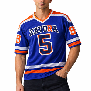 Camiseta de Fútbol Americano de Manga Corta de Malla de Primera Calidad para Hombre, Uniforme de Equipo Transpirable, Nombre y Número Personalizados, Camisetas Deportivas al por Mayor - Product Image 1
