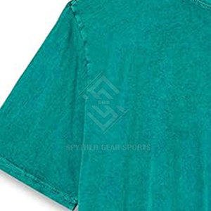 T-shirts pour hommes grande taille à prix raisonnable, couleur unie, effet délavé, avec logo personnalisé, écologiques, séchage rapide, respirants, en polyester/coton - Product Image 3