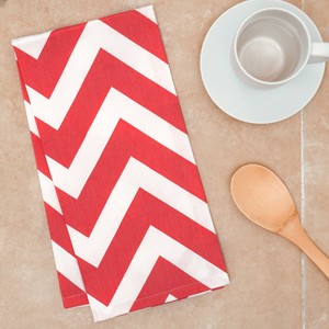 Serviette de cuisine carrée imprimée en coton 100% tissé, écologique, lavable en machine - Product Image 1