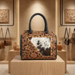Vintage Women's <b>Handbag</b> Genuine Leather Bags Sling Shoulder Bags Brown Leather <b>Handbags</b> for Women - Product Image 3