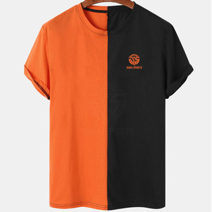 เสื้อยืดคอตตอน 100% ดีไซน์ใหม่ล่าสุด สไตล์สตรีทแวร์ พิมพ์โลโก้ตามสั่ง ทรงหลวม ราคาส่ง สำหรับผู้ชาย - Product Image 1