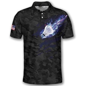 Camiseta de Bádminton Personalizada al por Mayor, Ropa Deportiva Transpirable de Secado Rápido, Impresión por Sublimación, Camiseta de Entrenamiento OEM - Product Image 5