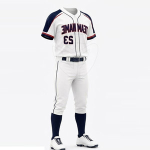 <b>Athletic</b> Baseball Uniform For Men Front Jersey And Matching Pants Custom Printed Sports Apparel For Teams And Training Sessions - Product Image 2