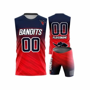 Ensemble Maillot et Short à Capuche Sans Manches 7v7, Sublimation Intégrale, Tenue d'Équipe Personnalisée, OEM, Faible MOQ, Football Américain - Product Image 1