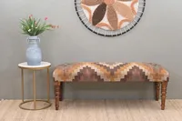 Banc ottoman de luxe en cuir côtelé, long, rembourré, pour chambre à coucher, banc de bout de lit moderne, banc de salon avec pieds en métal