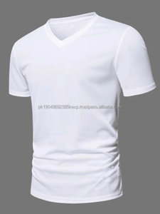 เสื้อยืดผู้ชาย ผ้าฝ้าย 100% น้ำหนักเบา ระบายอากาศดี ลายเรียบ น้ำหนักผ้า 260 กรัม ดีไซน์ทันสมัย - Product Image 2