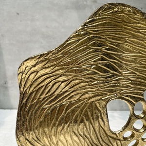 Abstract Aluminum Sculpture <b>Figure</b> Shape Gold Plated Eco-Friendly Durable Handmade Modern Design Tabletop Decor for Home Office - Product Image 4