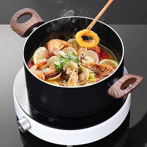 Cacerola Antiadherente con Tapa de Vidrio y Asa de Madera, Olla para Té con Leche y Chai, Compatible con Estufas de Inducción y Gas - Product Image 5