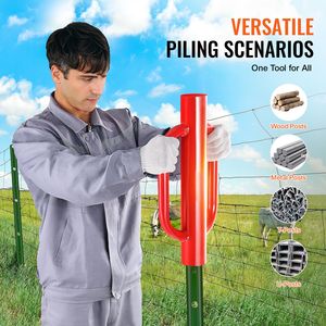 Martello per Pali in Acciaio al Carbonio da 22 Libbre per Recinzioni, con Manico, per Pali a T da 4.11 Pollici di Diametro Interno, Attrezzo Manuale da Giardino per Uso Agricolo - Product Image 6