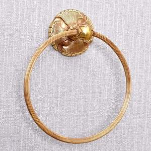 Premium Polished Gold <b>Bathroom</b> Towel Ring Holder Round Wall Mounted Brass Towel Rack High End <b>Bathroom</b> Hardware Accessories - Product Image 1