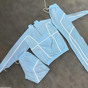 Custom Men's Sports <b>Tracksuit</b> Breathable Knitted 100% Polyester Athletic Windbreaker - Product Image 2