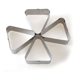 Triangle Stainless Steel Oven Safe Mousse Ring 5cm Height <b>Cake</b> Slice <b>Mold</b> Full <b>Cake</b> Display Korea Made - Product Image 4