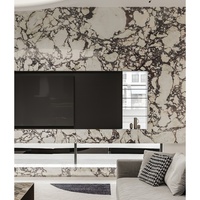 Étagères murales flottantes modernes en marbre crème sur mesure pour toute la maison, pour le salon