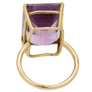 New Arrival IGI Certified Natural Amethyst Gemstone 14k Solid Yellow Gold Handmade Women Engagement Wedding <b>Rings</b> for Wholesale - Product Image 5