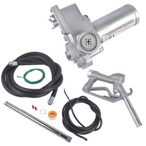 Pompa Elettrica per Trasferimento Carburante 12V DC 15GPM 1/5HP, Tipo a Ingranaggi, Compatibile con Diesel e Benzina, con Parti e Accessori - Product Image 6