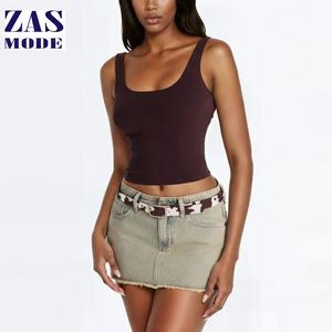 Nueva llegada: Sujetadores deportivos transpirables con cuello cuadrado, tops tipo racerback, camisetas sin mangas casuales de secado rápido para mujer, hechas en Bangladesh. - Product Image 1