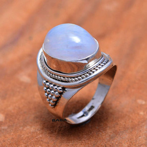 Bague élégante et unique en argent sterling 925 pour femme, avec pierre de lune, classique, pour mariage, usage quotidien, cadeau de fiançailles - Product Image 3