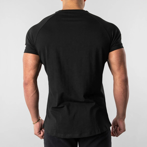 T-shirt en jersey pour homme, coupe ajustée, ourlet arrondi, vente en gros, respirant, en maille de coton et élasthanne, grandes tailles, design vierge personnalisable, livraison rapide - Product Image 5