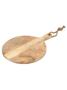 Planche à découper incurvée avec corde de suspension, surface épaisse et lisse, idéale pour couper, servir et décorer la cuisine de manière rustique - Product Image 5