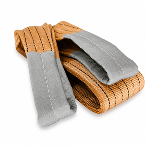 Sangle de levage en polyester double plis à double boucle (œil-œil) pour manutention de bobines d'acier, 6 tonnes, fabrication Vietnamienne, commande en gros disponible - Product Image 1
