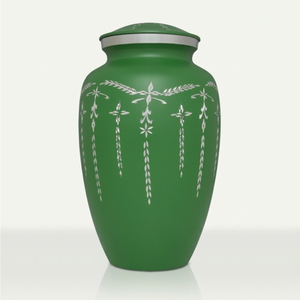 Urnas de Cremación de Metal Negro Elegantes y Modernas, Artículos Funerarios de Diseño Moderno, Urna Conmemorativa para Entierro con Bandas Doradas, Mejor Precio - Product Image 5