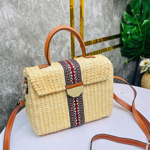 Sacs à main en paille de créateur pour femmes, sacs fourre-tout décontractés en paille tressée - Product Image 2