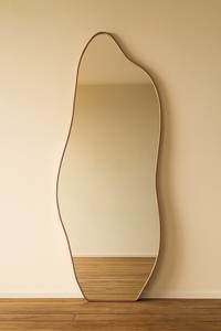 Linea Exports Inc Irregular Brass Framed <b>Wall</b> <b>Mirror</b> Minimalist Decorative <b>Mirror</b> for Home Interior - Product Image 1