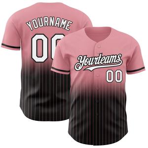 Camiseta de béisbol unisex de manga corta, a rayas y bordada, de poliéster, con bordado, al por mayor y a precios bajos. Respirante - Product Image 4