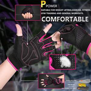 Guantes Acolchados para Levantamiento de Pesas, Guantes de Gimnasio sin Dedos, Guantes de Fitness para Ejercicio, Gimnasia, Levantamiento de Pesas, Ciclismo, Remo - Product Image 5