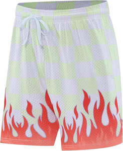 Pantalones Cortos Deportivos de Malla para Hombre con Cordón y Bolsillos, Boxer Transpirables con Aberturas Laterales, Casuales y Holgados - Product Image 4