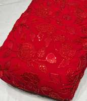 Tissu brodé perlé pour robes de mariée, dentelle perlée en maille, textile sur mesure pour la mode, fournitures pour boutiques et importateurs, commerce mondial