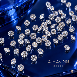 Diamantes Melee para Joyería, Color FG, Claridad SI, Corte Brillante Redondo Natural, Diamantes Sueltos de 2.1-2.6mm |   Material de Piedras Preciosas Finas - Product Image 2