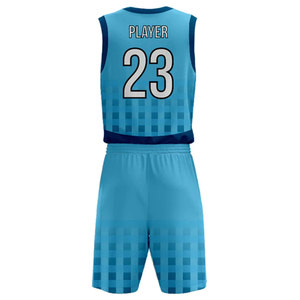 Vêtements de sport pour adultes du Pakistan, ensembles d'uniformes de basket-ball personnalisés imprimés, 100% polyester, respirant, léger, durable, service OEM - Product Image 3