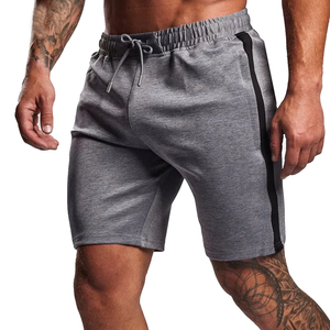 Wholesale Mens Gray Lightweight Gym <b>Shorts</b> with Side Stripe Drawstring Mid Waist Casual Athletic Bermuda <b>Short</b> Pants Gym Clothes - Product Image 1