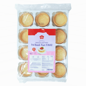 เบเกอรี่หลากหลายประเภทสำหรับของหวาน ใช้ส่วนผสมฮาลาล ทาร์ตอบแช่แข็ง เปลือกทาร์ตไข่อบแช่แข็ง YA02 420 กรัม รับผลิตแบบ OEM/ODM สำหรับการค้าต่างประเทศ ราคาดี - Product Image 1