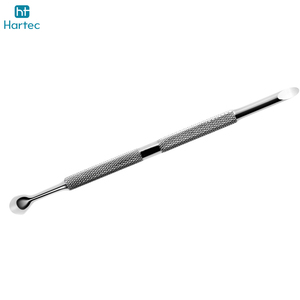 OEM ODM High-Precision Manicure Instrument Stainless Steel Cuticle Nail Pusher With Textured Grip For Professional Salon Use - Product Image 2